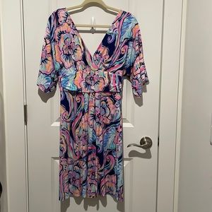 Lilly Pulitzer double V high waist dress